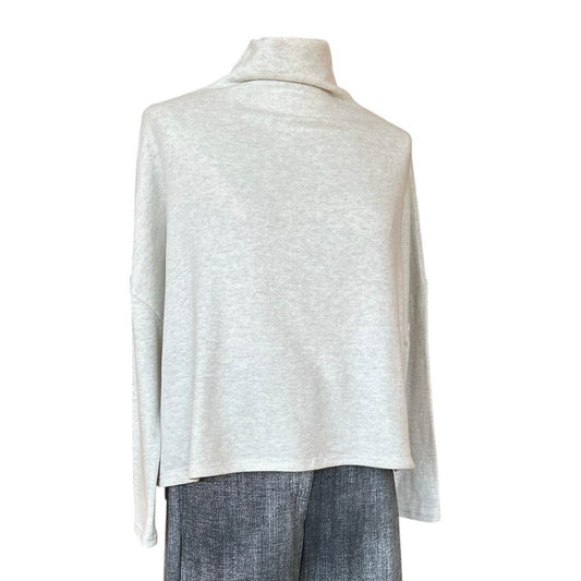 Basic Sweater Cowl Neck Cream - AQUALTA