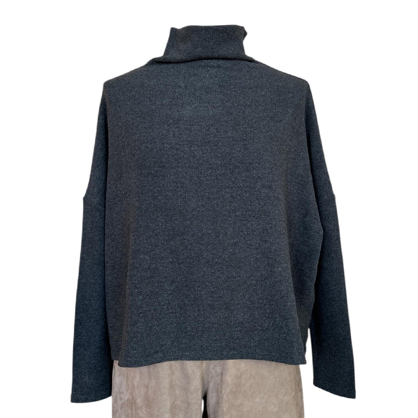 Basic Sweater Cowl Neck Grey For women sold at Aqualta