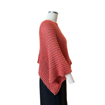 Side picture of our Batwing Sweater Crop top Coral Chiara Toffanin sold at Aqualta