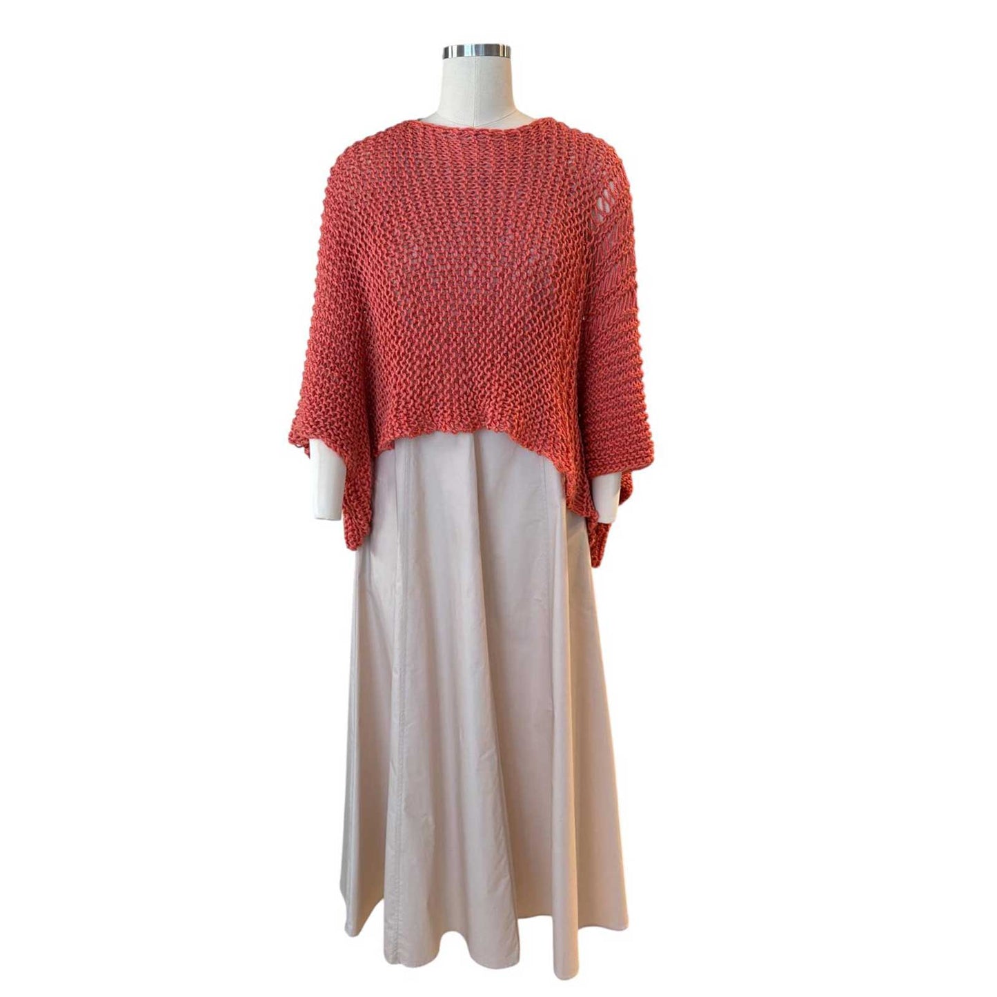 Back picture of our Batwing Sweater Crop top Coral Chiara Toffanin sold at Aqualta 5