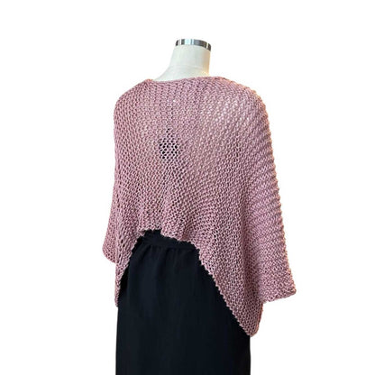 Back picture of our Sweater Batwing Crop top Rose Chiara Toffanin sold at Aqualta