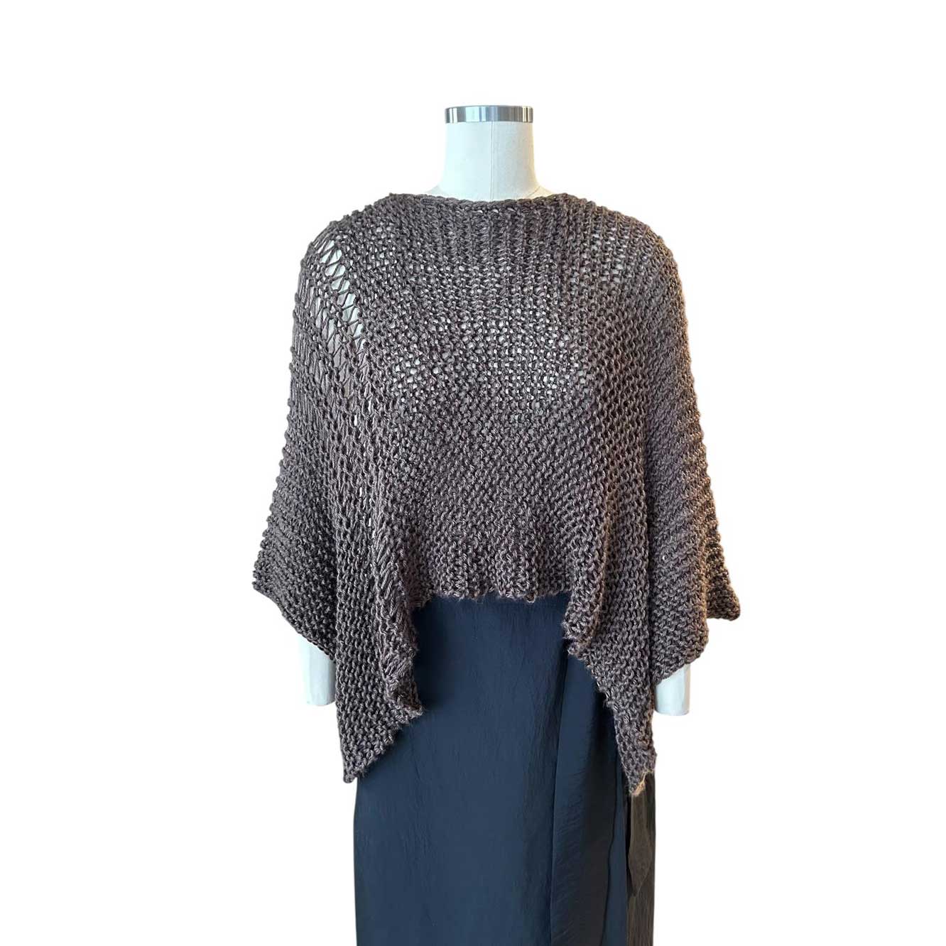 Front picture of our Batwing Sweater Crop top Taupe Chiara Toffanin sold at Aqualta