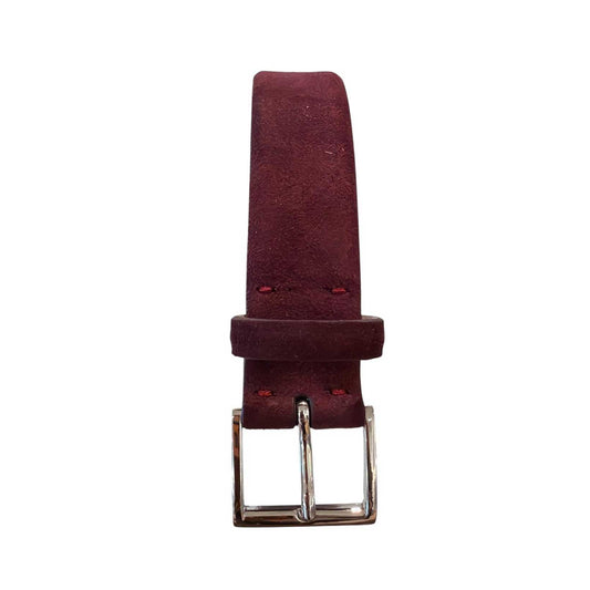 Belt Suede Square buckle Burgundy Biagini sold at Aqualta