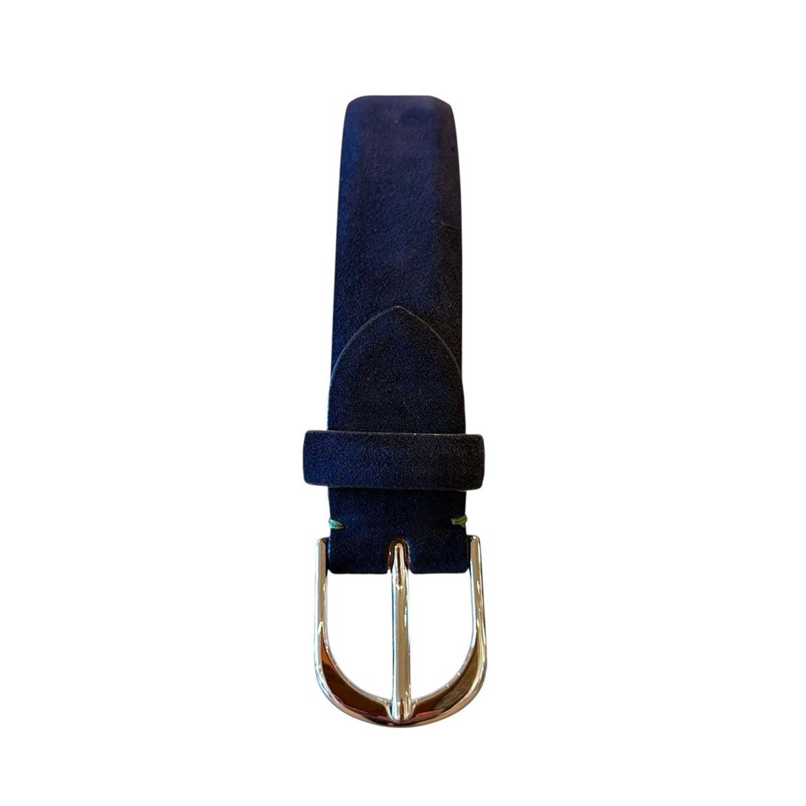 Belt Suede Square buckle Navy Biagini sold at Aqualta