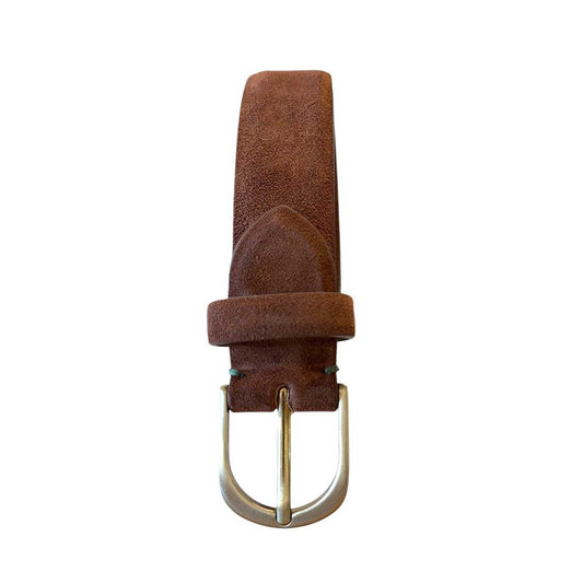 Belt Suede Square buckle Camel Sold at Aqualta