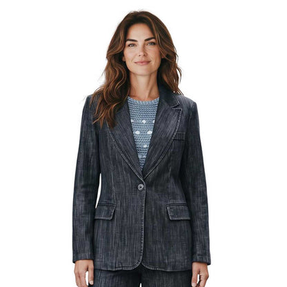 Black Denim Blazer Shaft Jean sold at Aqualta