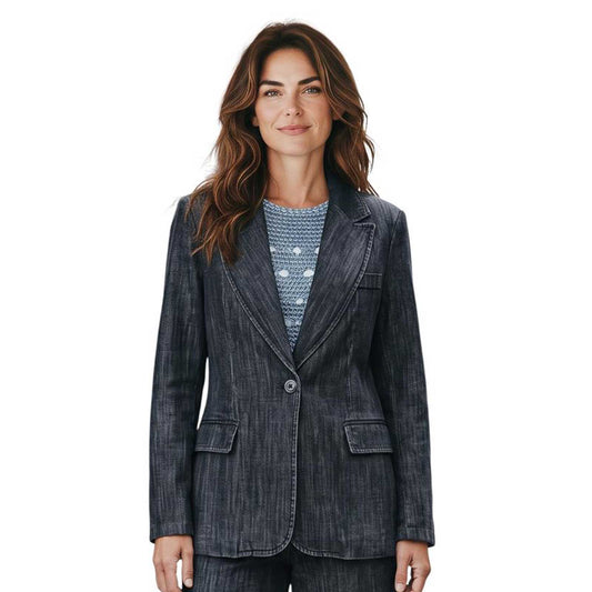 Black Denim Blazer Shaft Jean sold at Aqualta