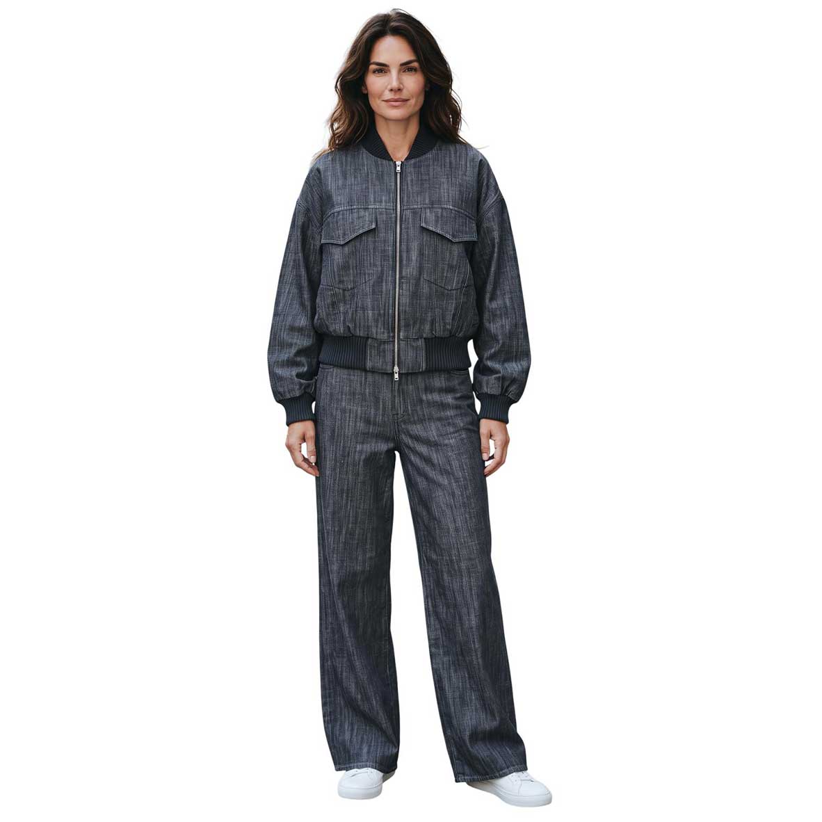 Black Denim Bomber Shaft Jean sold at Aqualta 4