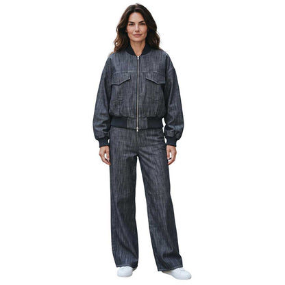 Black Denim Bomber Shaft Jean sold at Aqualta 4