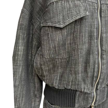 Black Denim Bomber Shaft Jean sold at Aqualta 3