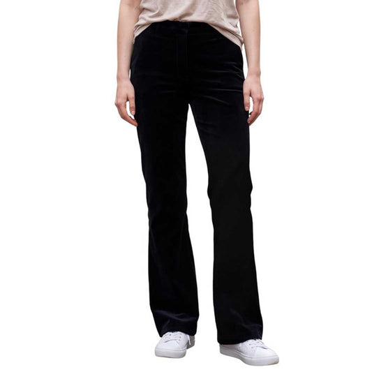 Black velvet palazzo pants for women by Goodmatch with a relaxed wide-leg silhouette, sold at Aqualta.