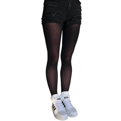 Black Opaque Tights - AQUALTA