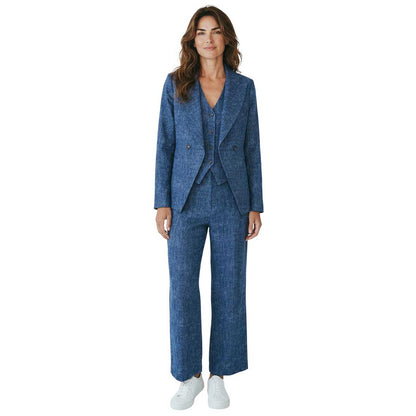 Cropped Jersey Pants Blue Oxford Goodmatch sold at Aqualta 3 5