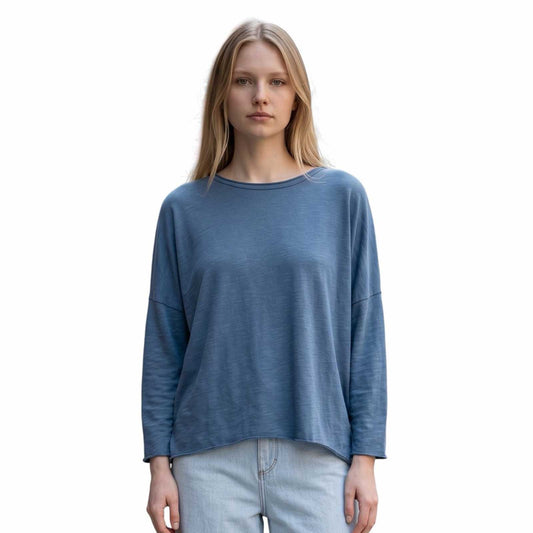 Boxy Elbow sleeve Vintage Sky Blue Revel sold at Aqualta
