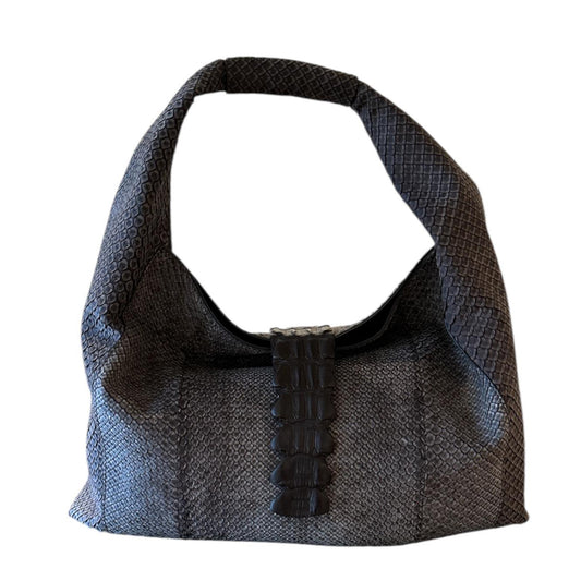Brown Shoulder Bag Legend Python Biagini sold at Aqualta