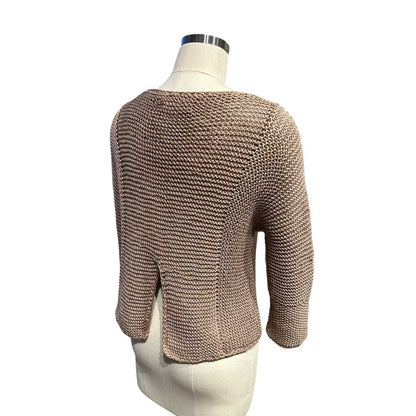 Camel Knit Crop long sleeves Sweater Chiara Toffanin Sold at Aqualta
