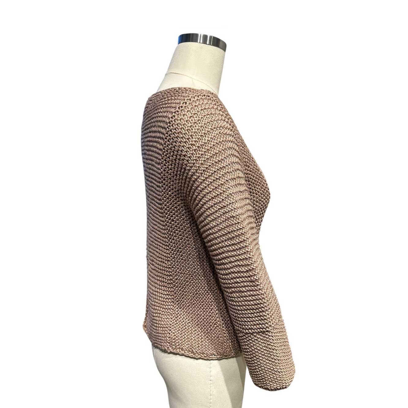 Camel Knit Crop long sleeves Sweater Chiara Toffanin Sold at Aqualta 6