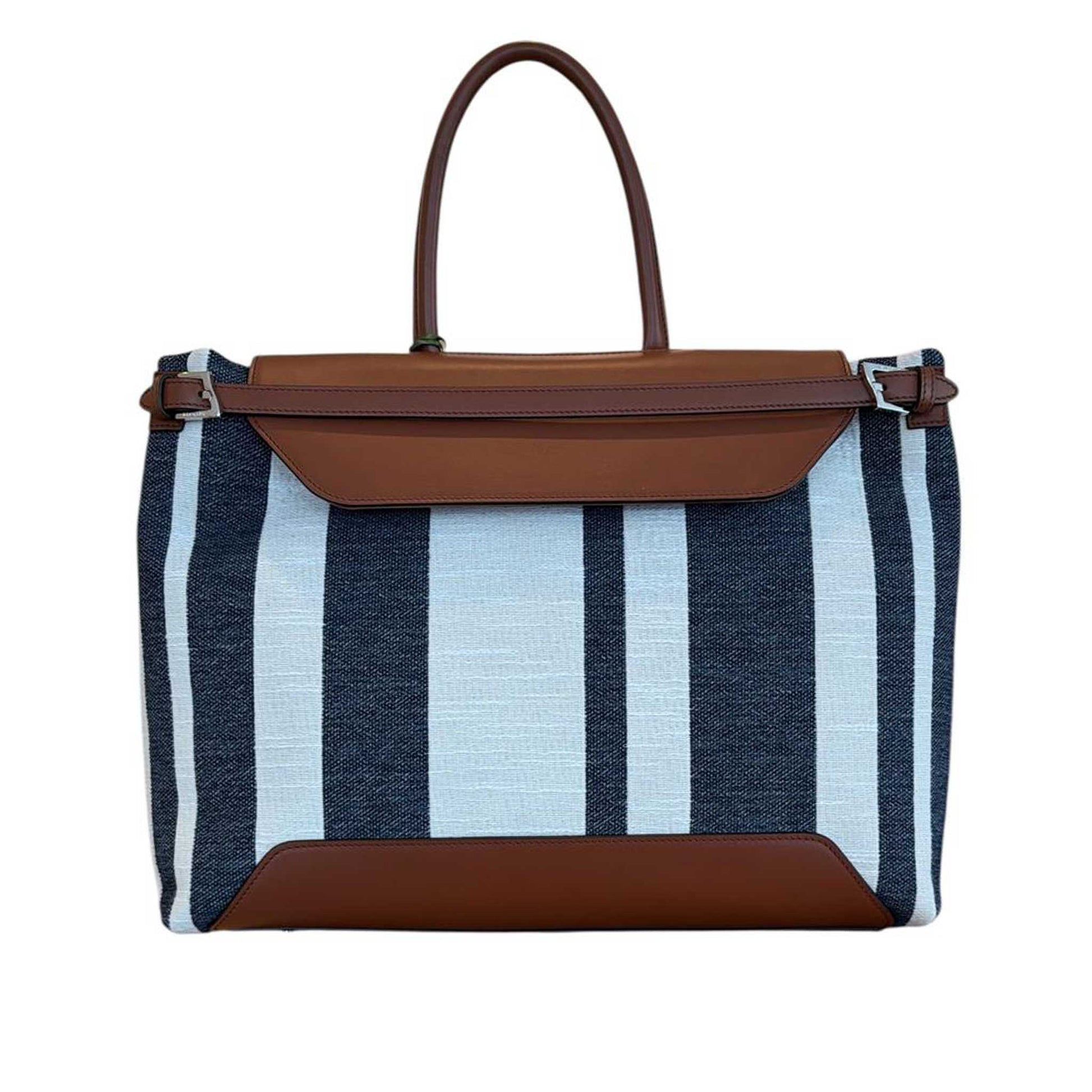 Canvas & Leather Travel Satchel Biagini sold at Aqualta
