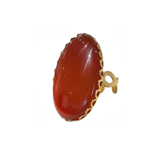 Carnelian Ring on gold vermeil Peggy Goodman sold at Aqualta
