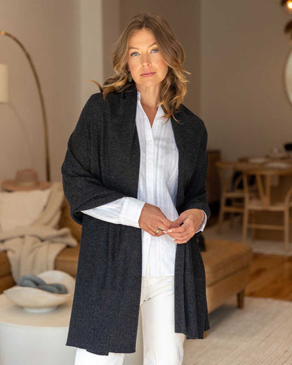 Cashmere Travel Wrap Charcoal