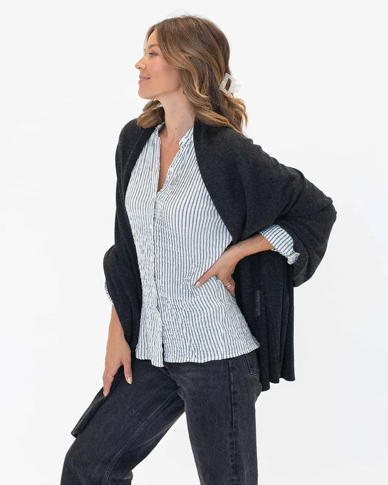 Cashmere Travel Wrap Charcoal