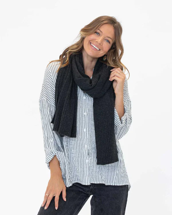 Cashmere Travel Wrap Charcoal