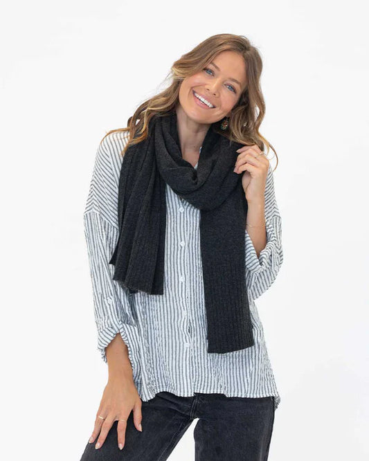 Cashmere Travel Wrap Charcoal