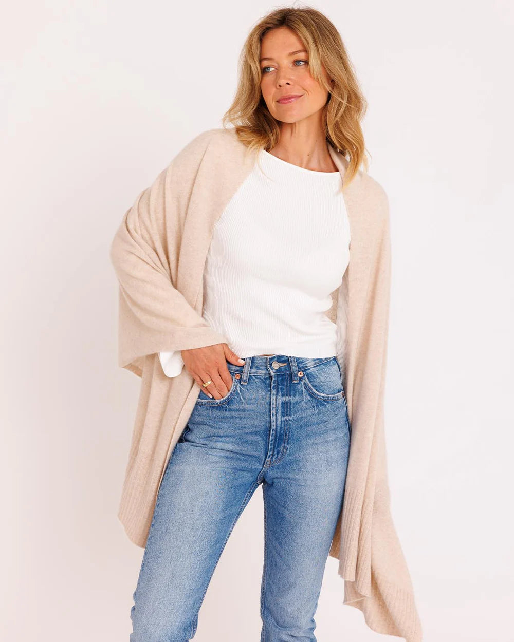 Cashmere Travel Wrap Oatmeal