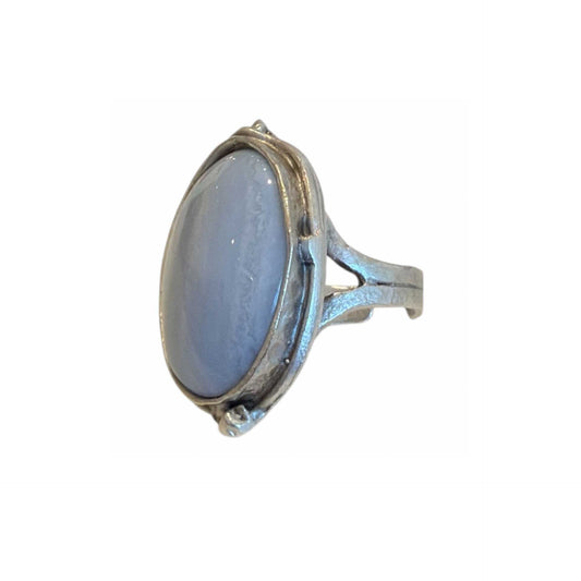 Chalcedony Stone Silver Ring Peggy Goodman sold at Aqualta