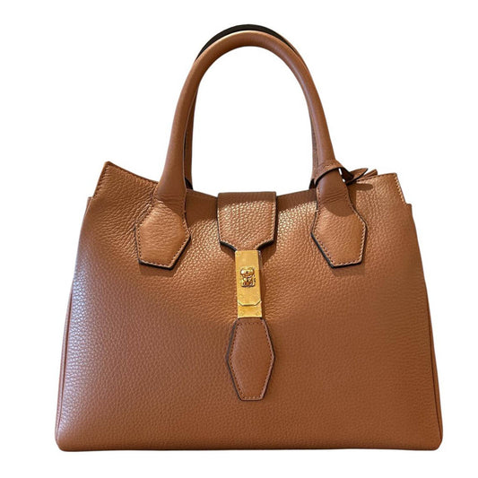 Front picture of Classic Satchel Bag Cognac sold at Aqualta