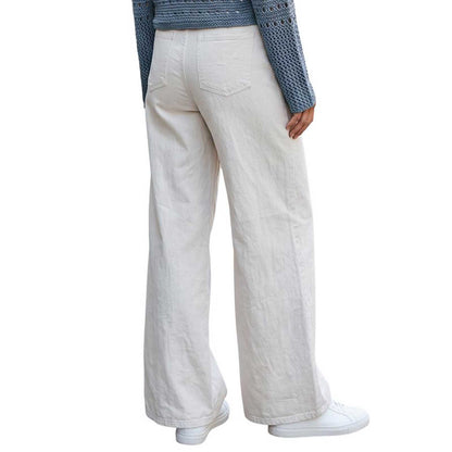 Coated Off White Denim Flare cut Shaft Jean sold at Aqualta 2