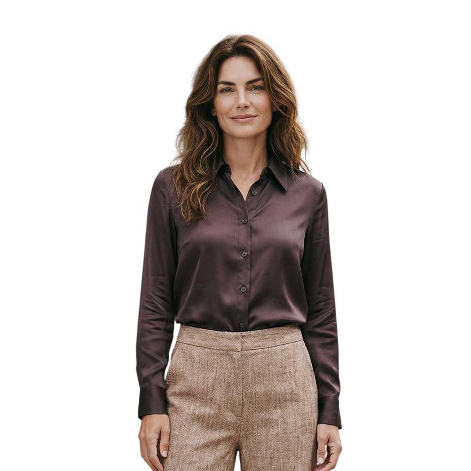 Collar Shirt Latia Matt Brown Sans sold at Aqualta 2