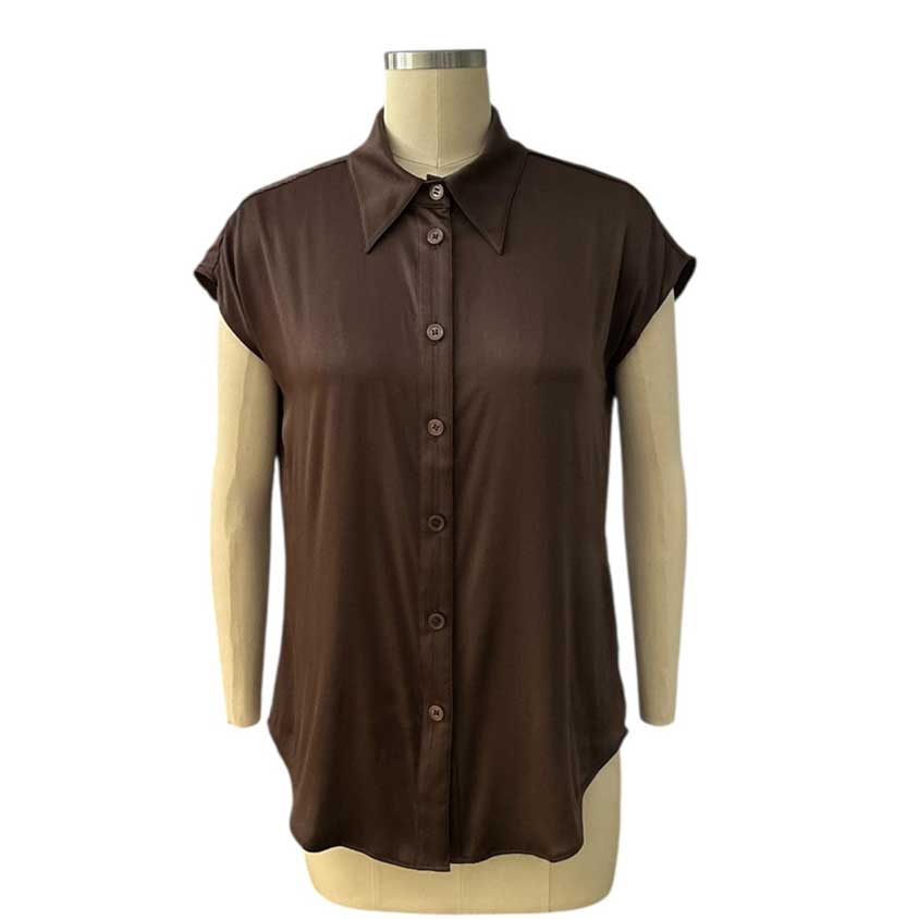 Collar Shirt Latia French Chocolate Sand sold at Aqualta