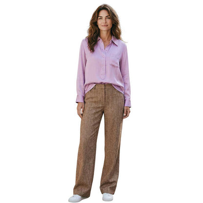 Back picture of our Collar Shirt Matt Silk Nepeta Pink Sand Sold At Aqualta 3