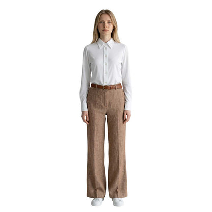 Woman wearing a Collar Shirt Skin like White caliban sold at Aqualta 3