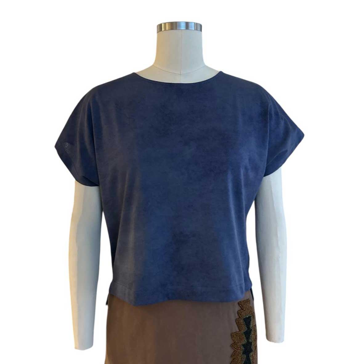 Cotton Tee boxy cut Blue Goodmatch sold at Aqualta 2
