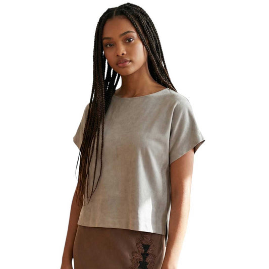 Cotton Tee boxy cut Cream Goodmatch sold at Aqualta