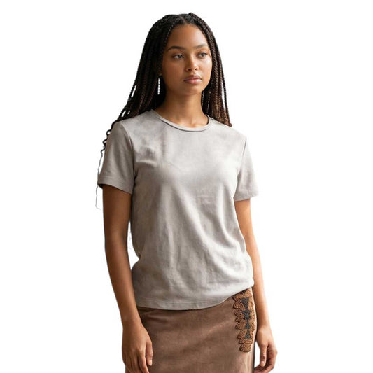 Cotton Tee straight fit Cream Goodmatch sold at Aqualta