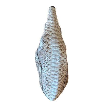 Side picture of Cream Shoulder Bag Legend Python Biagini For women sold at Aqualta