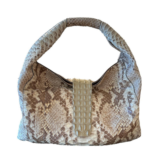 Cream Shoulder Bag Legend Python Biagini For women sold at Aqualta