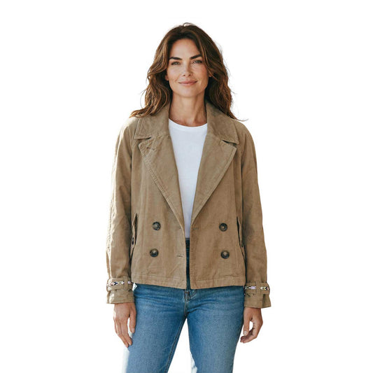 Crop Cotton Jacket Beige Deluxe Sold at Aqualta 4