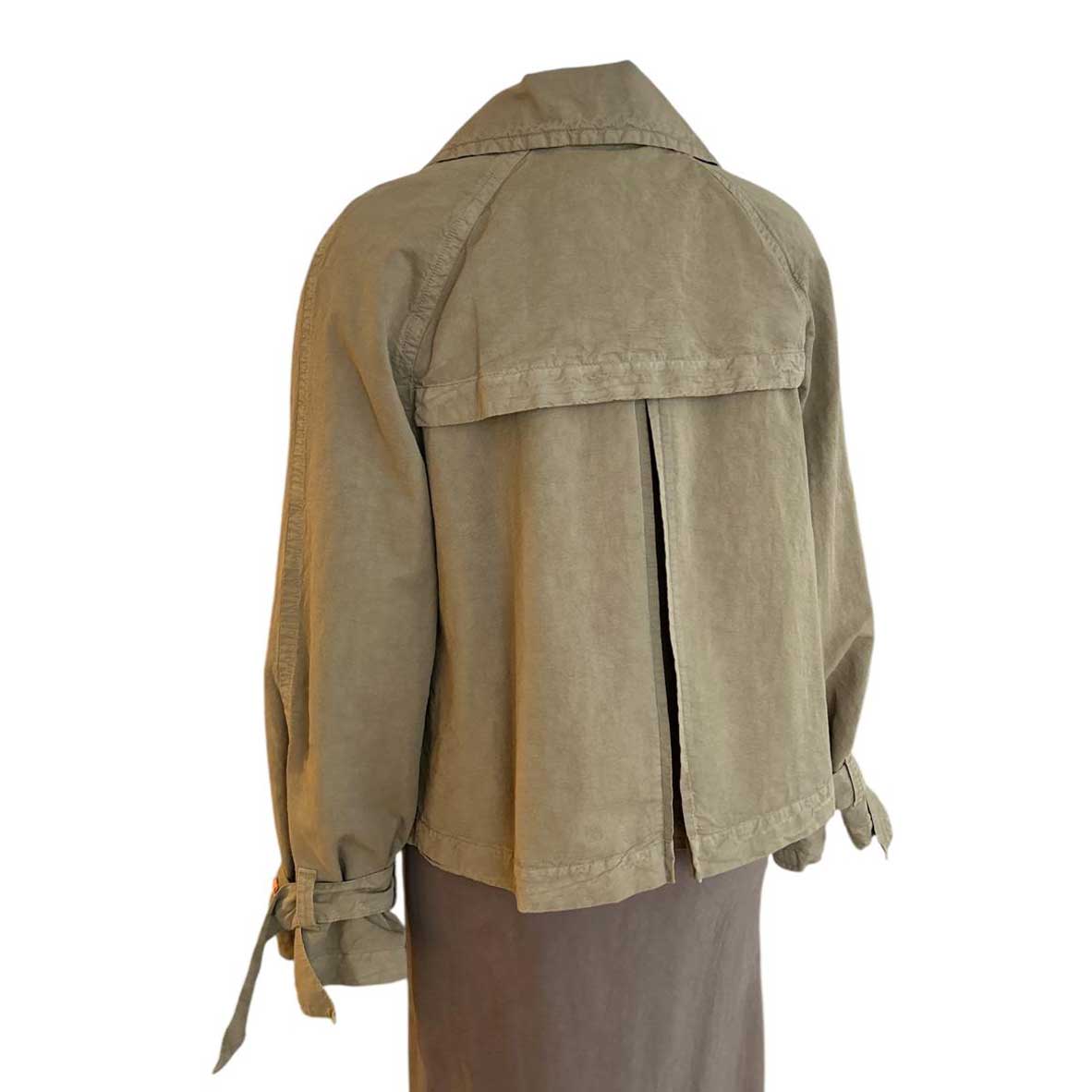 Crop Cotton Jacket Beige Deluxe Sold at Aqualta