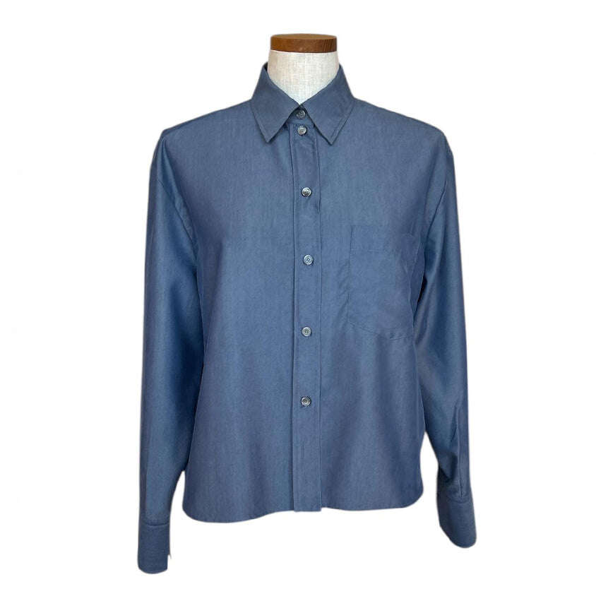 Cropped Blue Shirt AQUALTA
