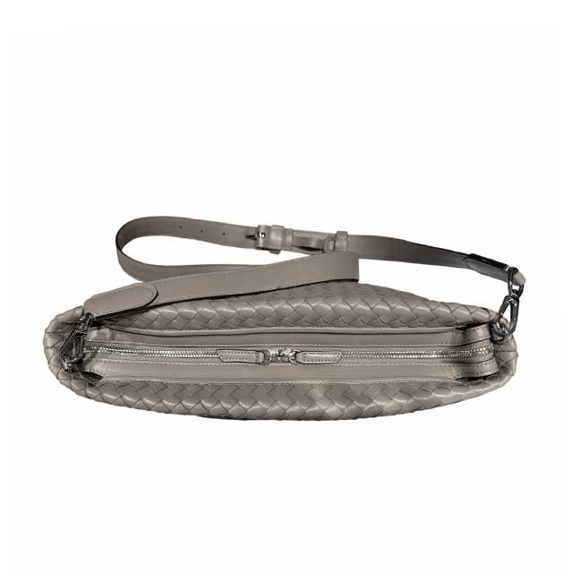 Crossbody intrecciato taupe Biagini sold at Aqualta 3