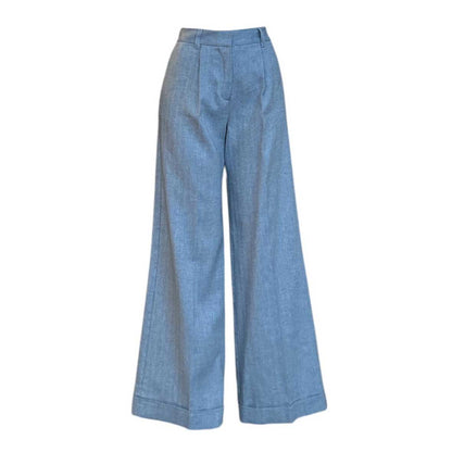 Cuffed Pleated Pants Light Blue Goodmatch sold at Aqualta 2