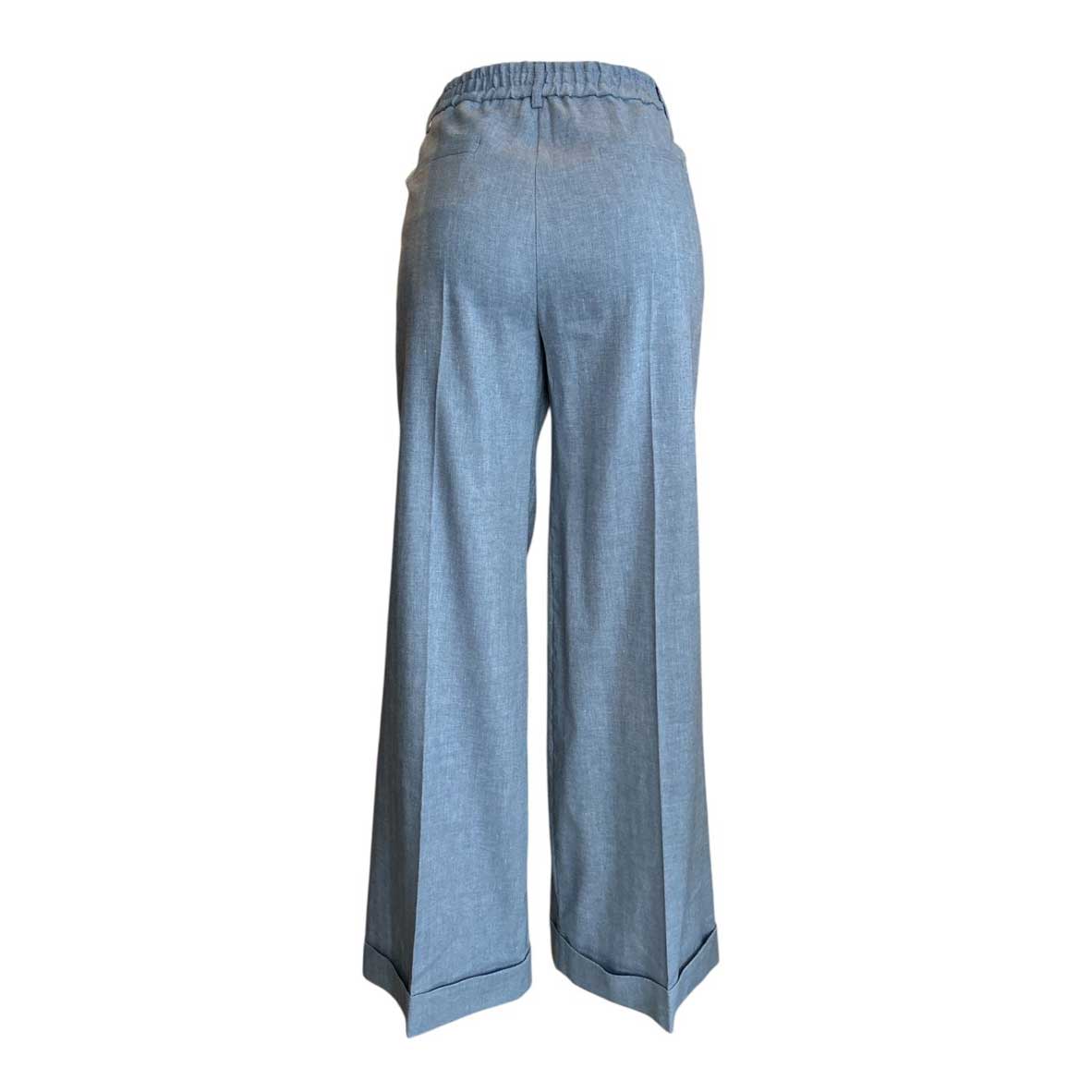 Cuffed Pleated Pants Light Blue Goodmatch sold at Aqualta 3