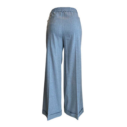 Cuffed Pleated Pants Light Blue Goodmatch sold at Aqualta 3