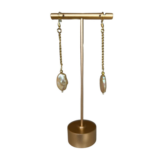 Dangling Pearl Earrings made exclusively for Aqualta by Peggy Goodman