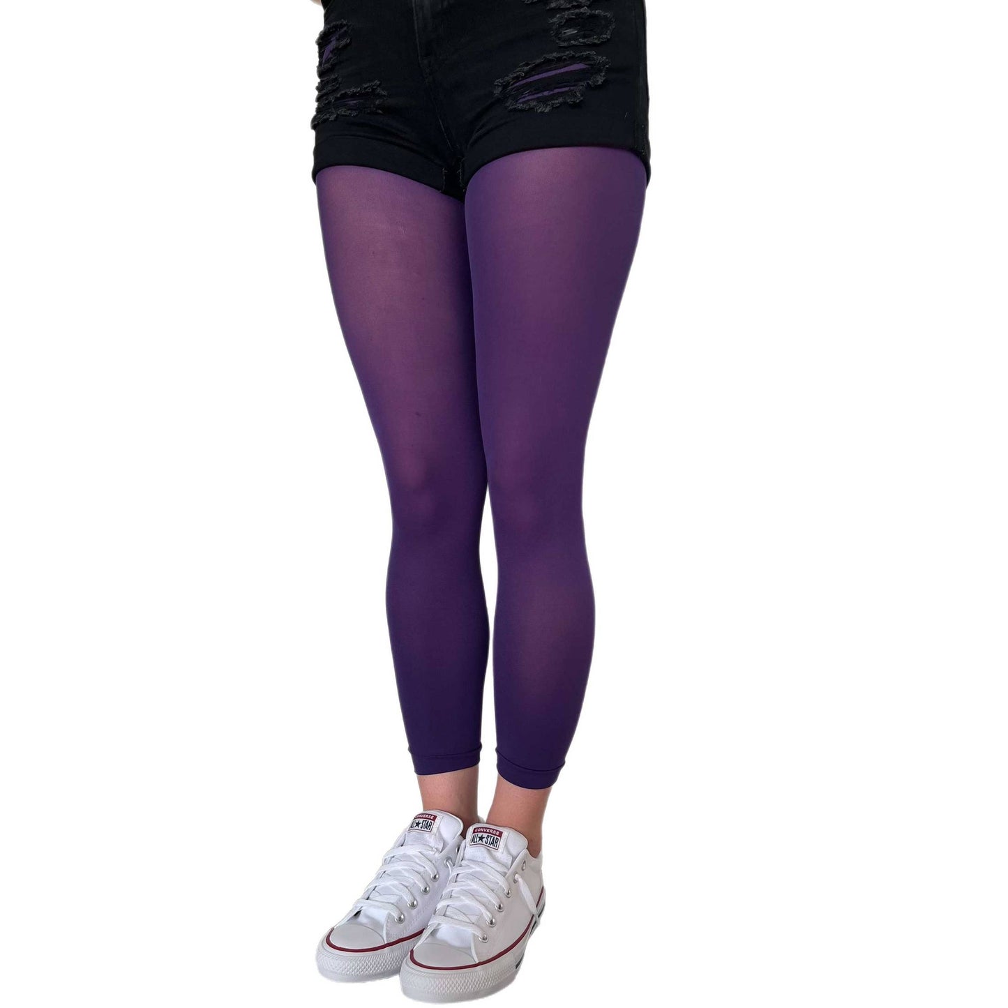 Purple Footless Tights For Women Malka Chic sold at Aqualta 3