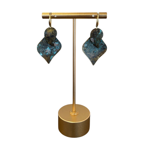 Distressed Copper Earrings Pars sold at Aqualta